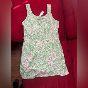 Fabletics Green and Pink Active XL Dress with shorts/pockets
